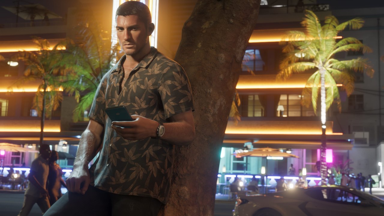 Vice City nightlife — PS5 and Xbox Series only, for now.